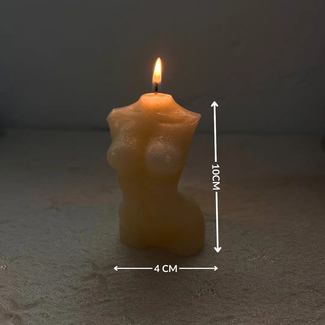 Bougie naturelle sculptée en cire végétale