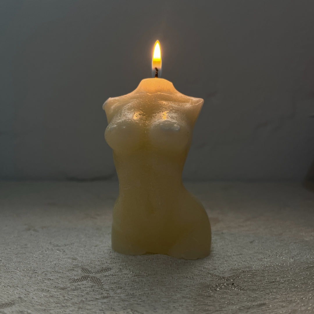 Bougie naturelle sculptée en cire végétale