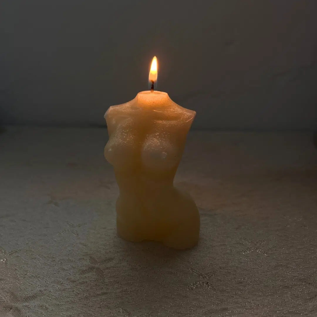 Bougie naturelle sculptée en cire végétale