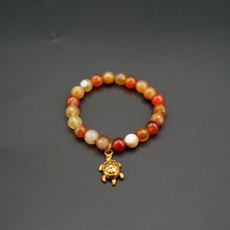 Bracelet En Pierre Pour Femme Avec Motif Tortue