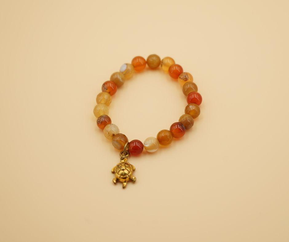 Bracelet En Pierre Pour Femme Avec Motif Tortue