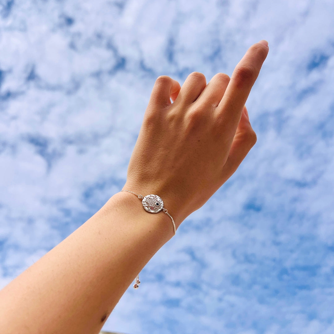 Bracelet inoxydable ajustable motif Khomsa