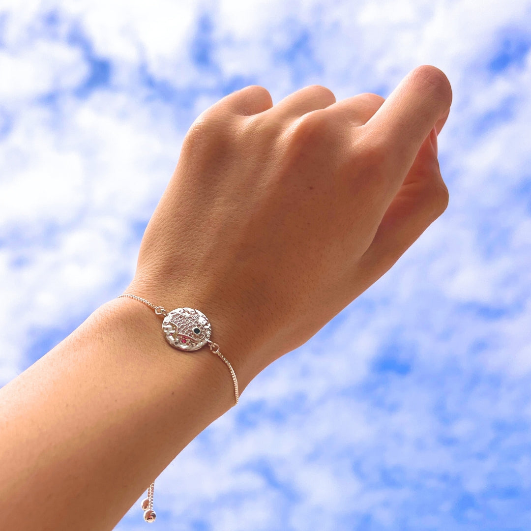 Bracelet inoxydable ajustable motif Khomsa