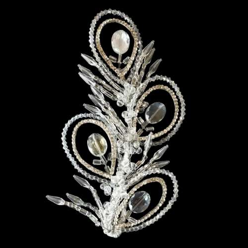 Broche mariée, modèle paon