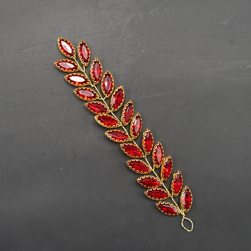 Broche à feuilles rouge , accessoires de cheveux de mariage rouge, morceau de cheveux de mariée, accessoires de cheveux de mariage, broche de cheveux de demoiselle d’honneur, broche de cheveux en feuilles