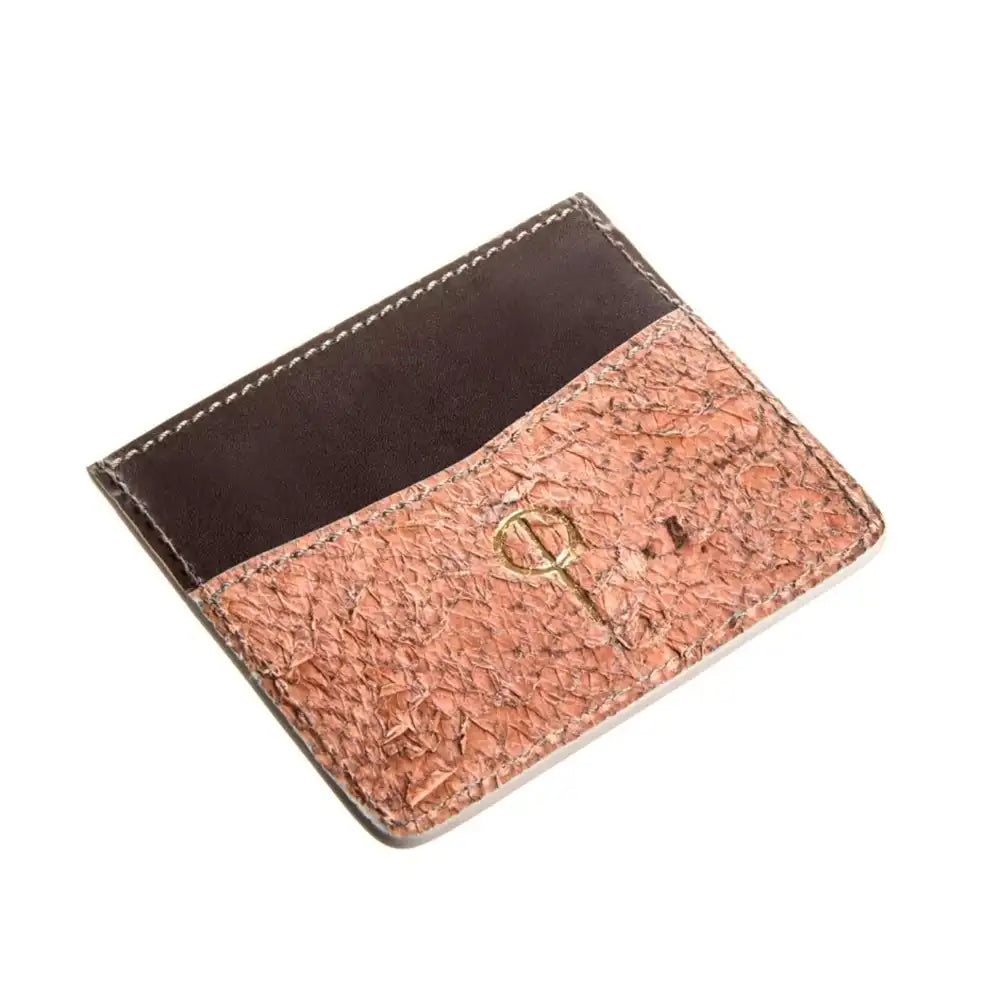 Cowhide leather card holder and Triggerfish "Browny Cardholder"