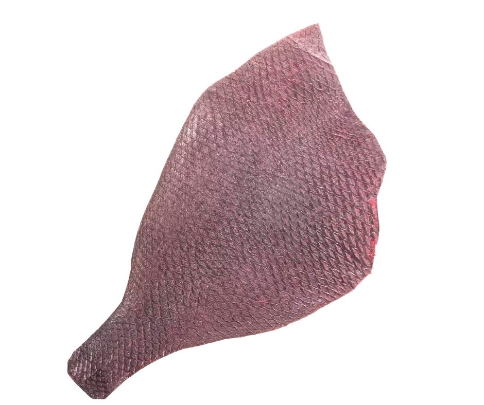 Le Cuir de Baliste "Burgundy Triggerfish Leather"