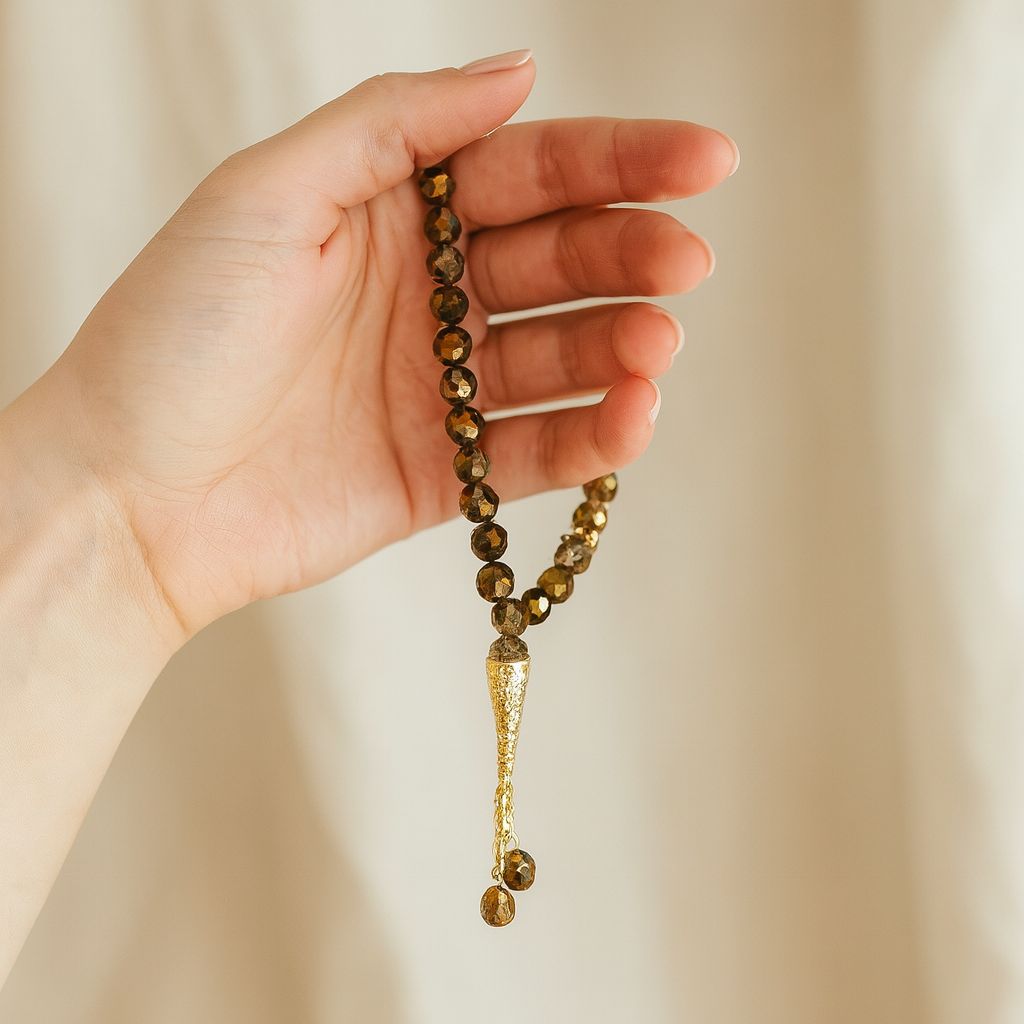 Chapelet raffiné en cristal de bohème jaune