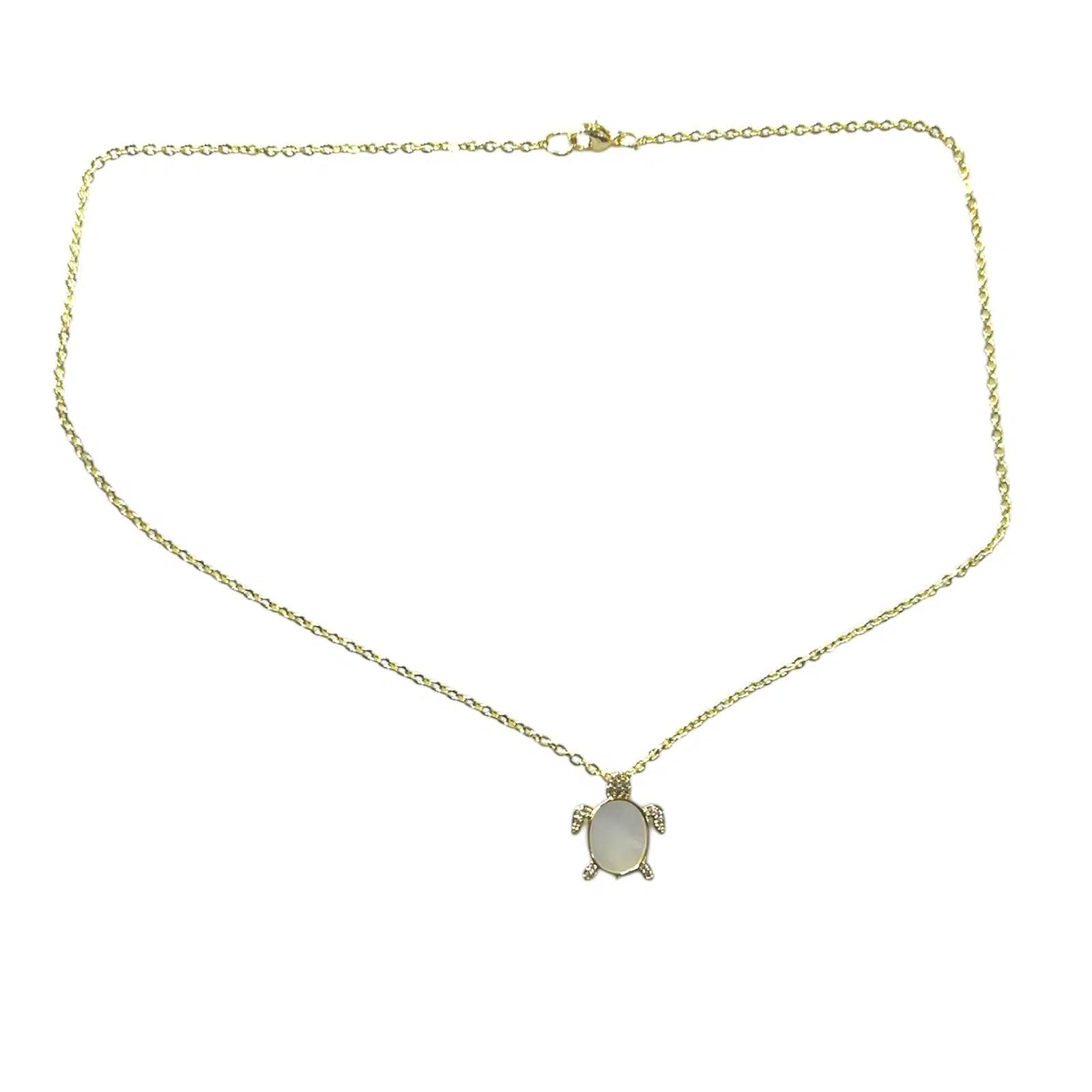Collier tortue chaine en acier inoxydable