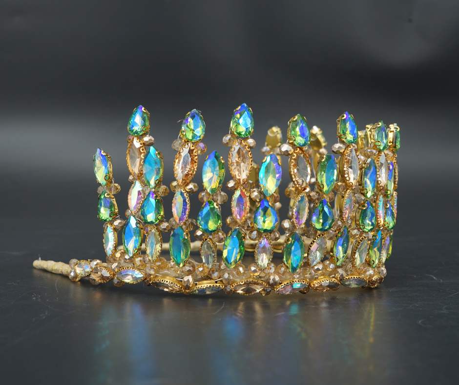 Couronne mariée Bleu modèle plante