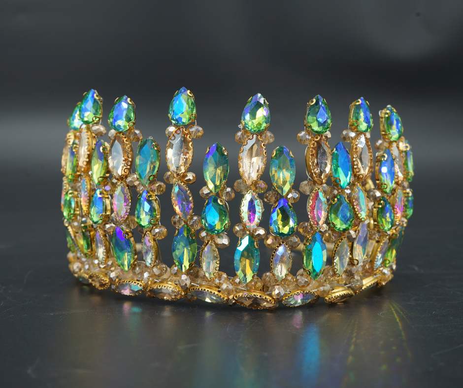 Couronne mariée Bleu modèle plante