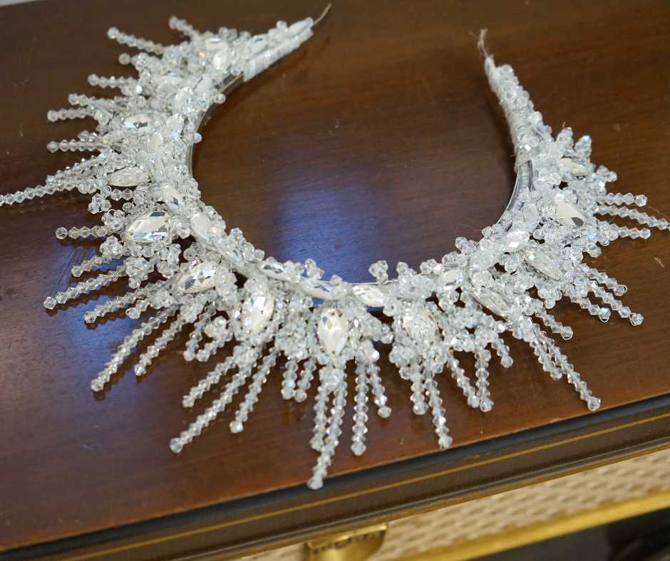 Couronne mariée blanche, modèle Sun