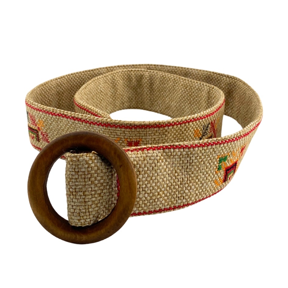 Ceinture en broderie Beige et multicouleur