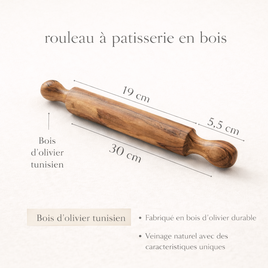 Rouleau à patisserie en bois