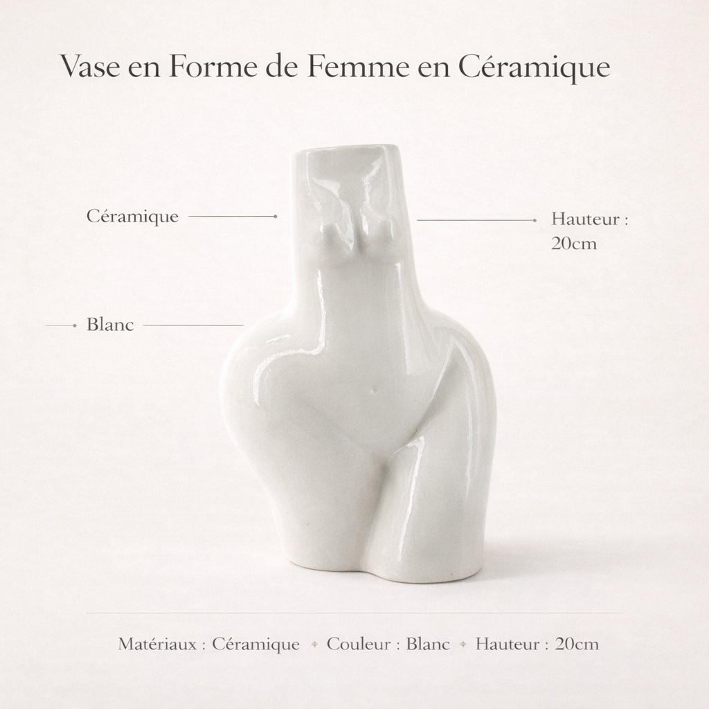 Vase en céramique Silhouette féminine