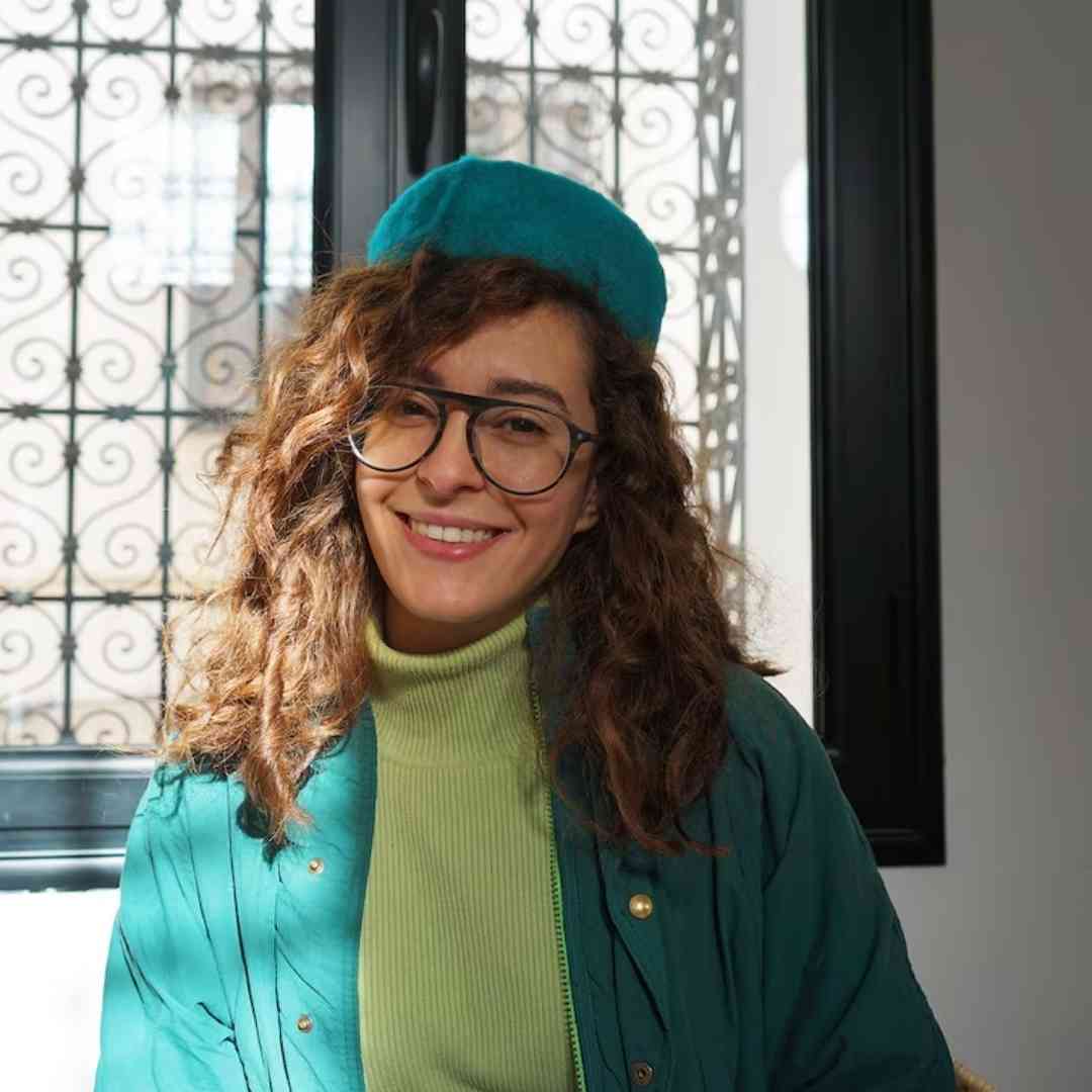 Chechia tunisienne cyan en laine