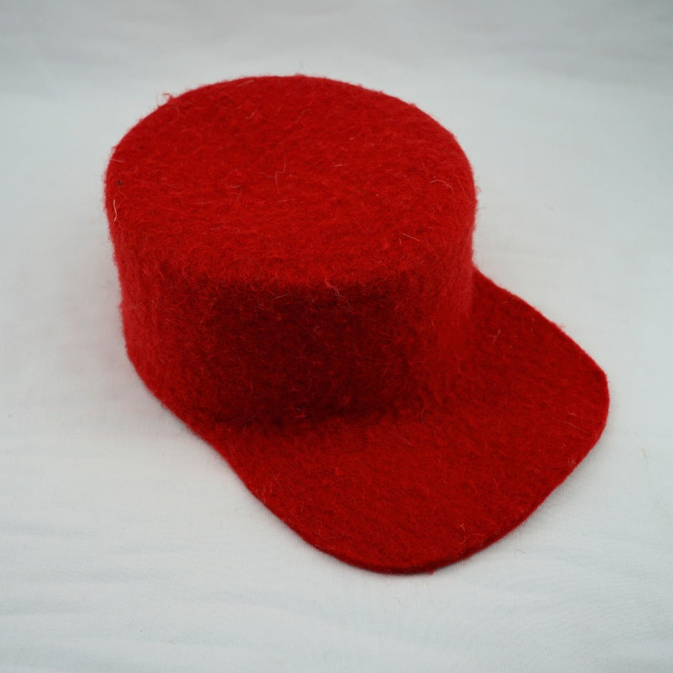 Casquette chéchia orange en laine feutrée