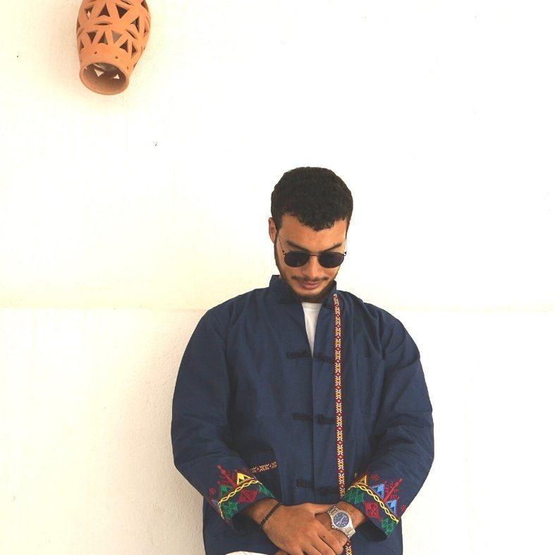 Traditional Berber Shirt Blue Unisex