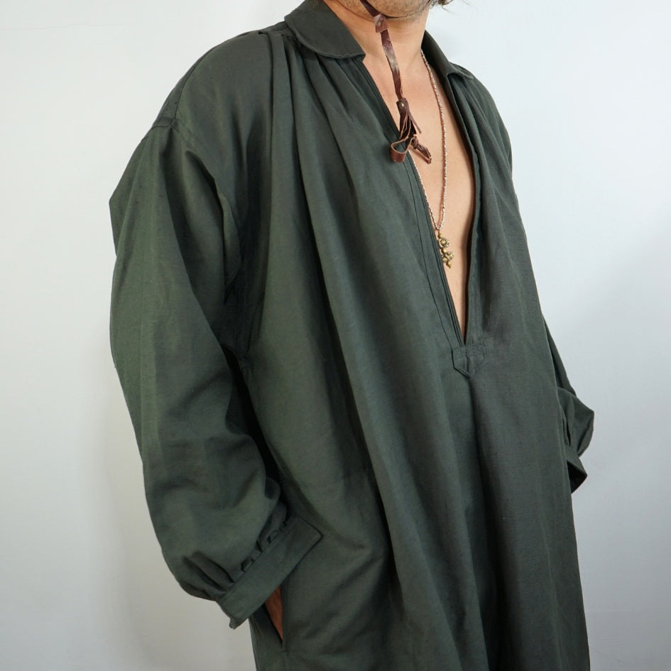 Blouza djerbienne homme en lin et coton style bohème chic