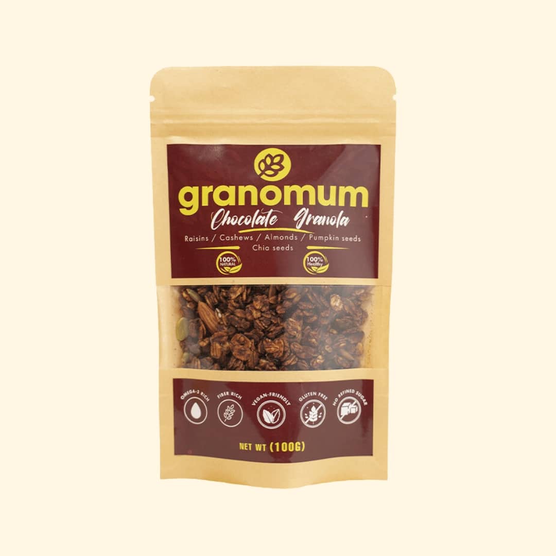 Granola chocolat 100% naturel (Végan, sans gluten, sans sucre raffiné)