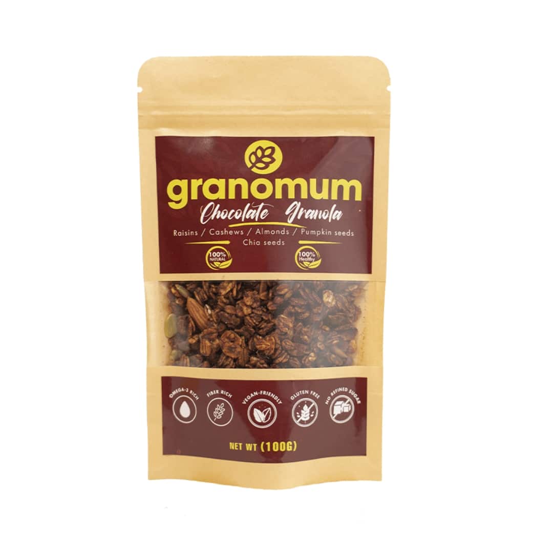 Granola chocolat 100% naturel (Végan, sans gluten, sans sucre raffiné)