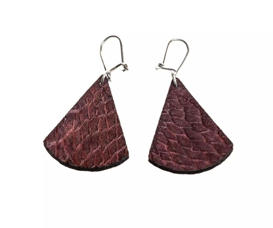 Boucles d'oreilles en cuir de peau de saumon "Classic Rudhira"