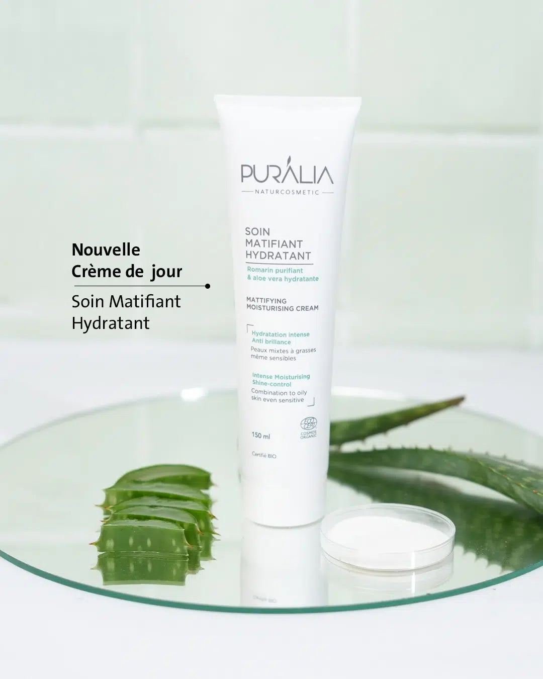 Crème hydratante bio pour une peau matifiée et hydratée