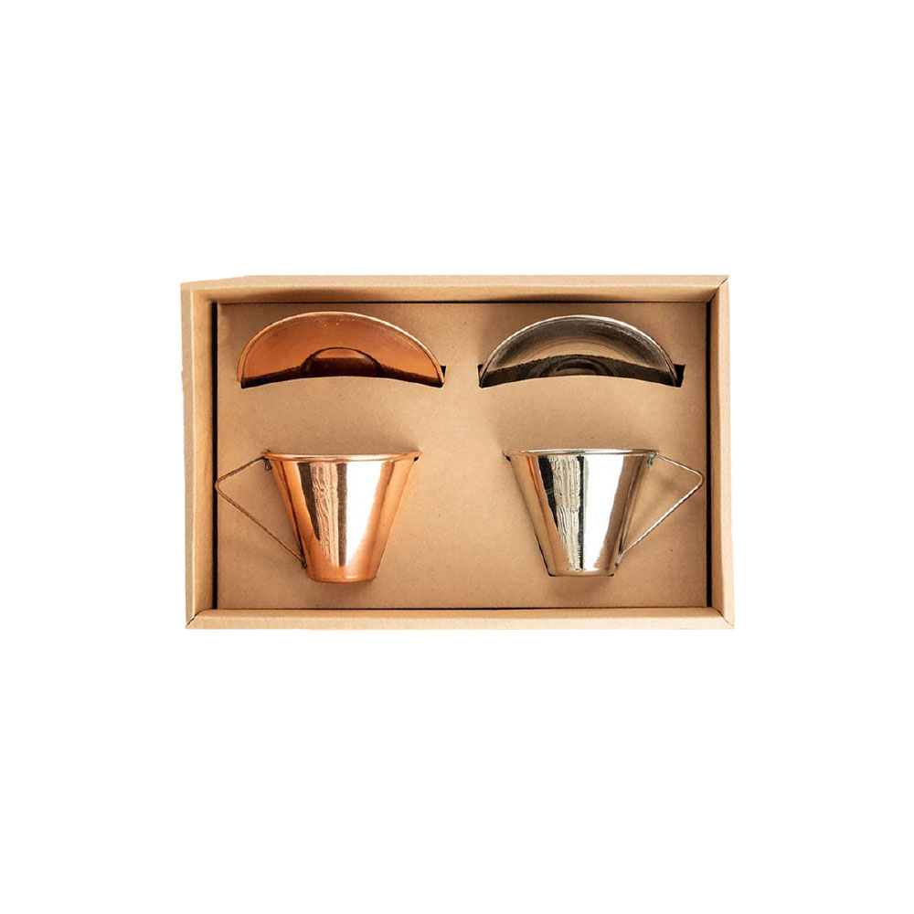 Nespresso copper set: 2 artisanal cups &amp; saucers