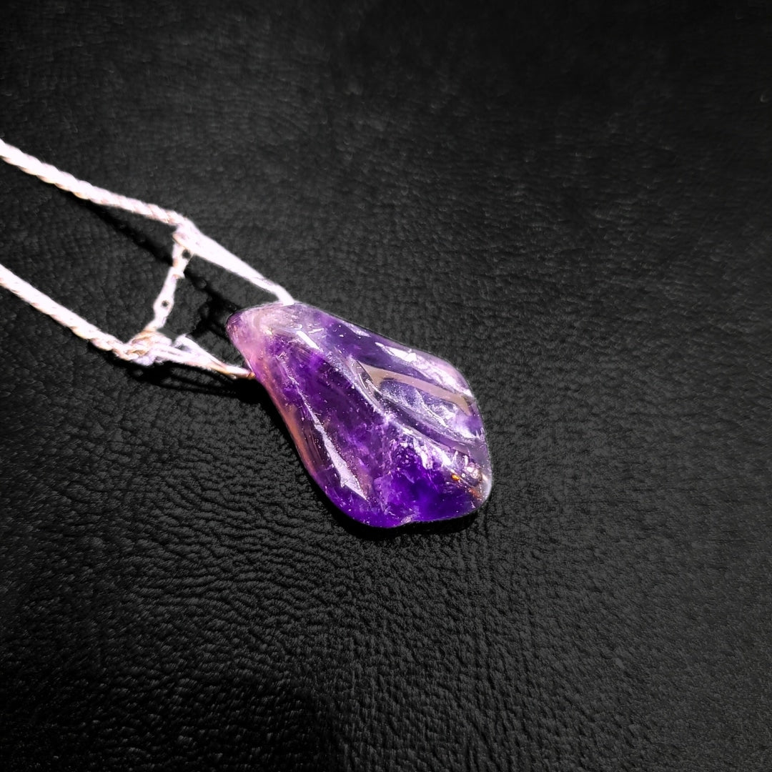 Collier en Argent 925 avec Améthyste Naturelle