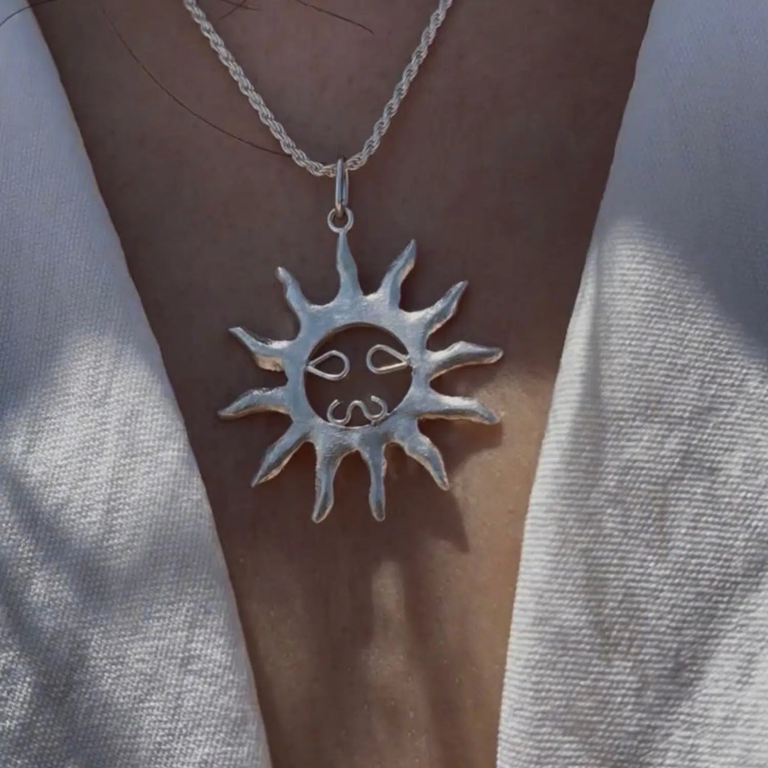 Collier argent bohème SUN en argent