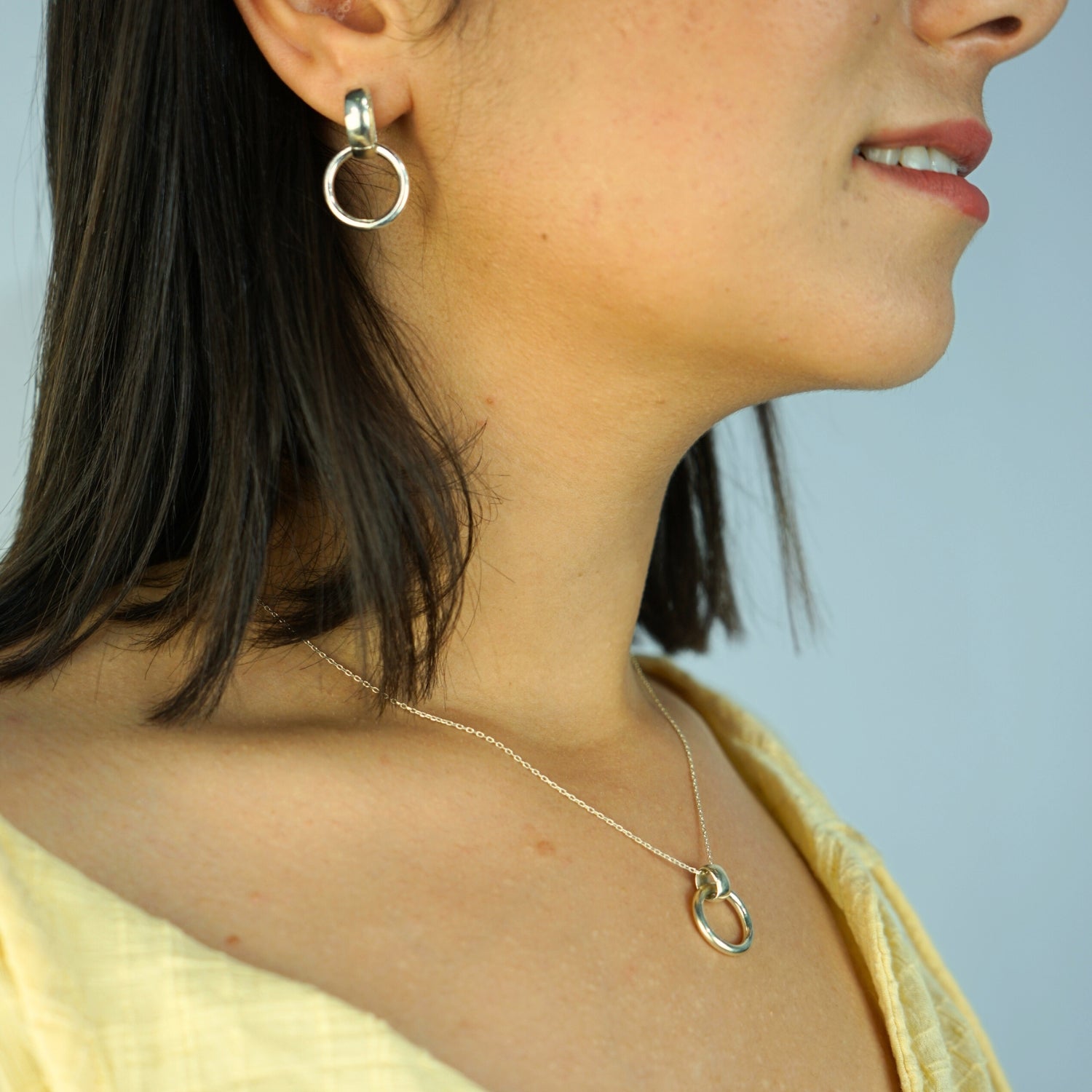 Collier forme ronde en argent