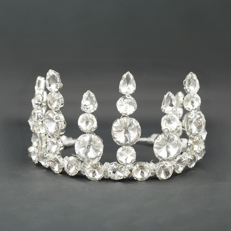 Couronne de mariage couleur blanche, diadème de la lune , diadème de mariage en perles et cristal, diadème de mariée, casque de mariage en perles, diadème de mariage en perles, couronne de mariage en cristal