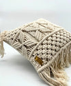 Coussin bohème en macramé en crochet