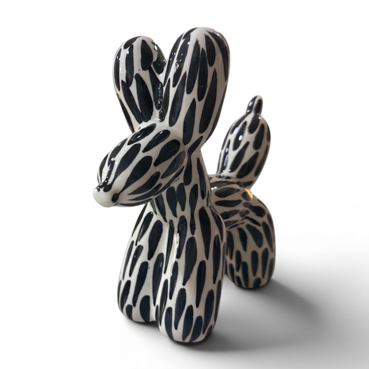 Sculpture Chien Ballon Artistique bicolore – Objet Déco Design