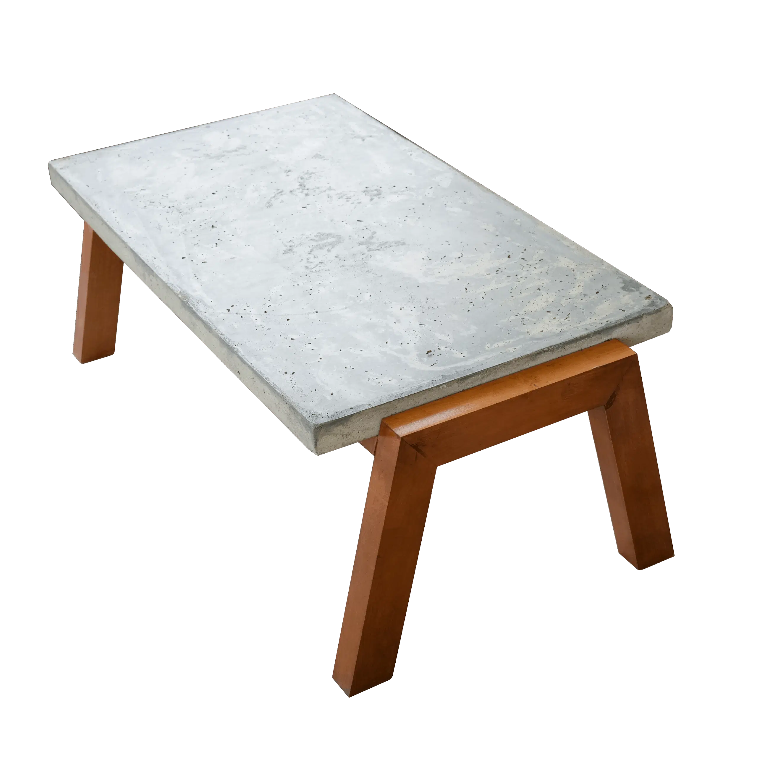 Table Epidote en béton fibré et bois massif (90 × 50 cm)