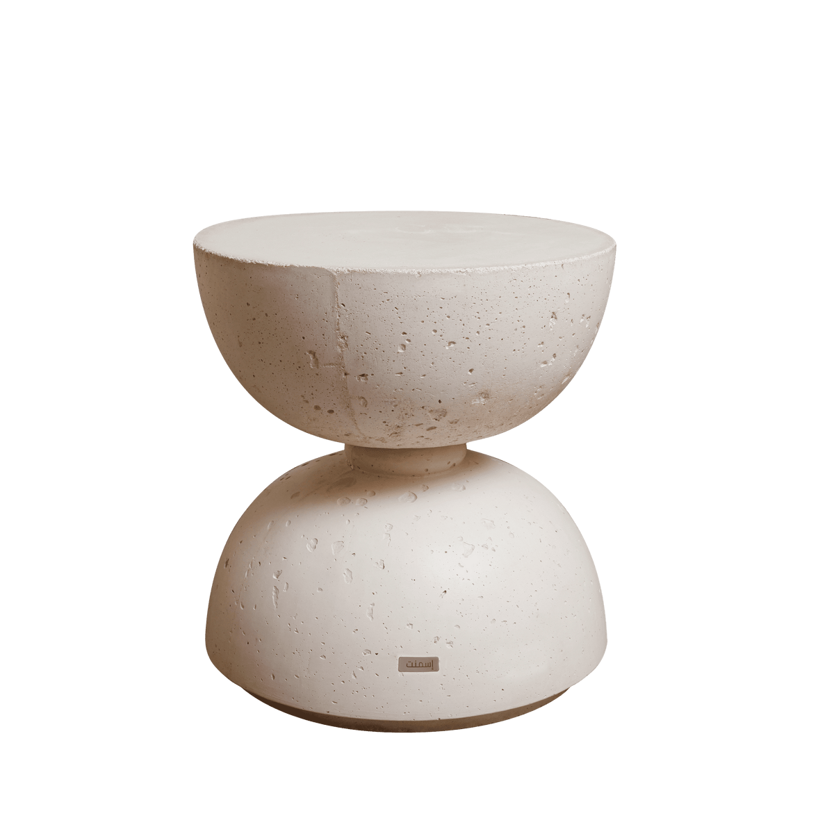 Table d'appoint Grenat en béton avec deux mi-sphères (40 × 45 cm)
