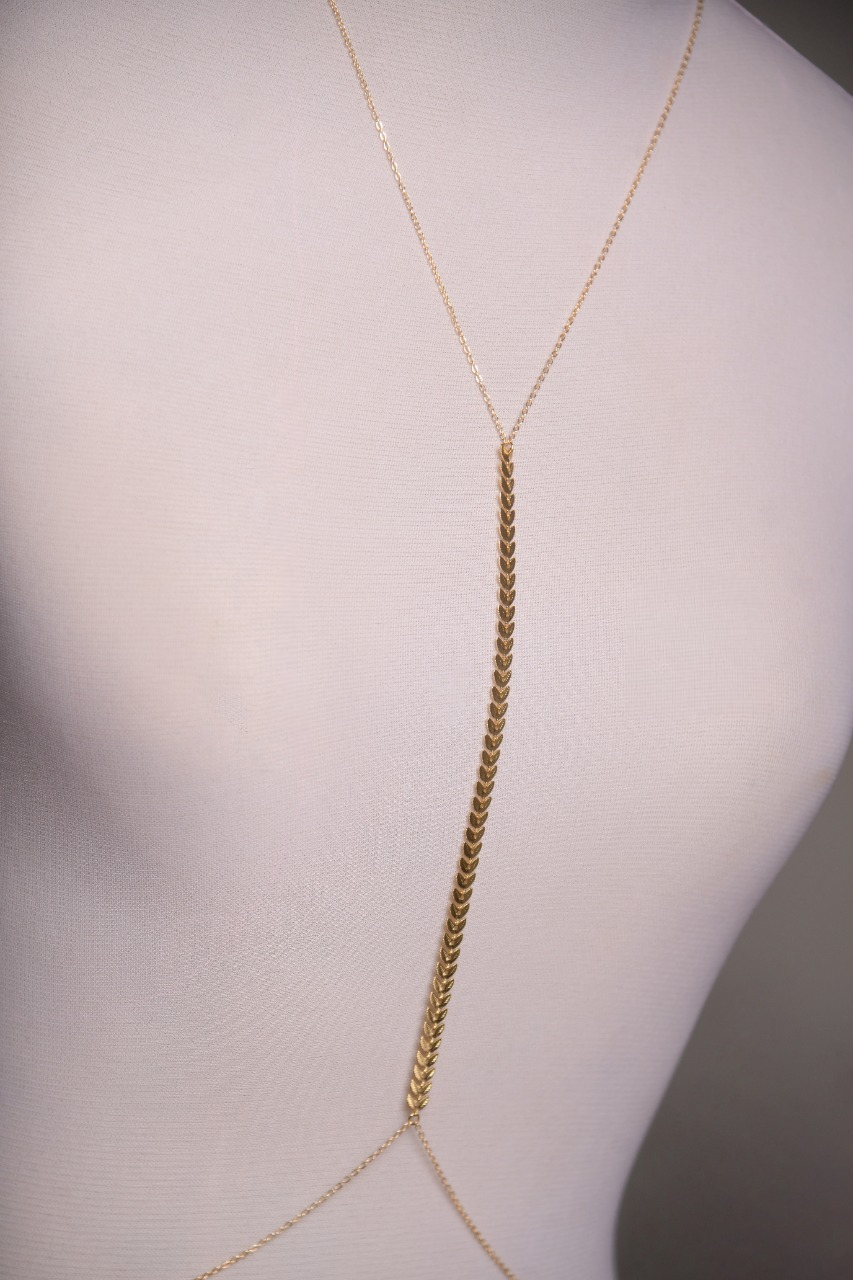 Chaine de corps "Meraki" en acier inoxydable