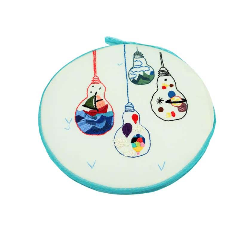 (91)Décoration murale de broderie faite à la main " lampes "