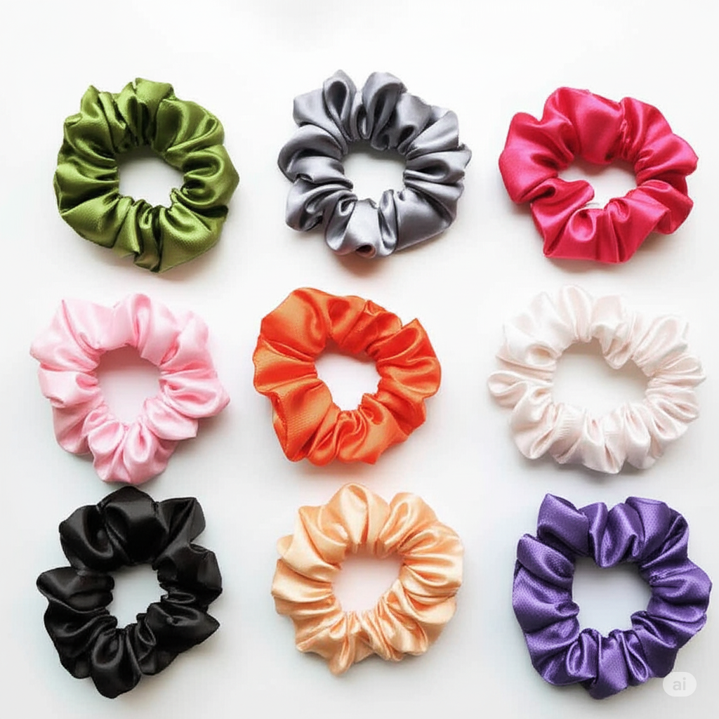 Duo de Chouchous en Satin – 2 Satin Scrunchies