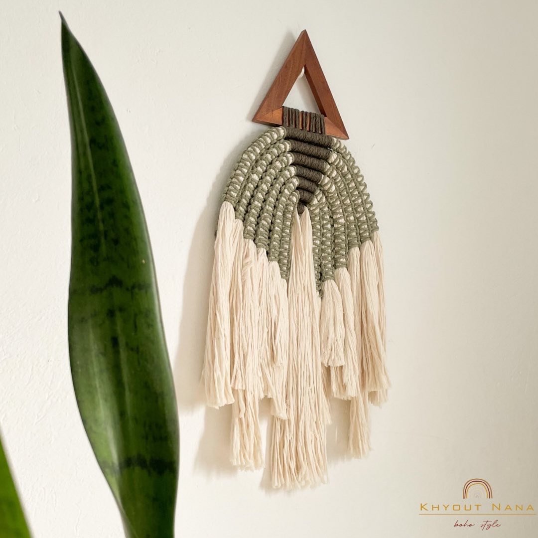 Triangle en macrame