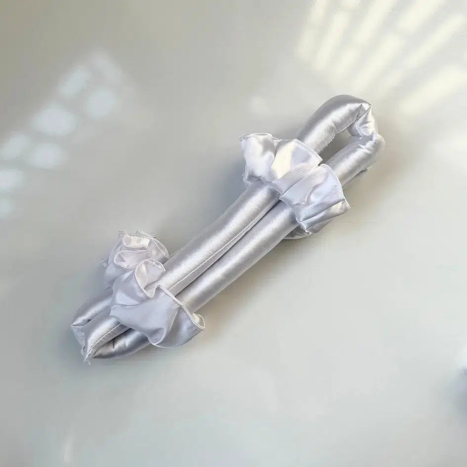 Ensemble Soin Nuit Satin blanc & Noir - Luxe Anti-Casse