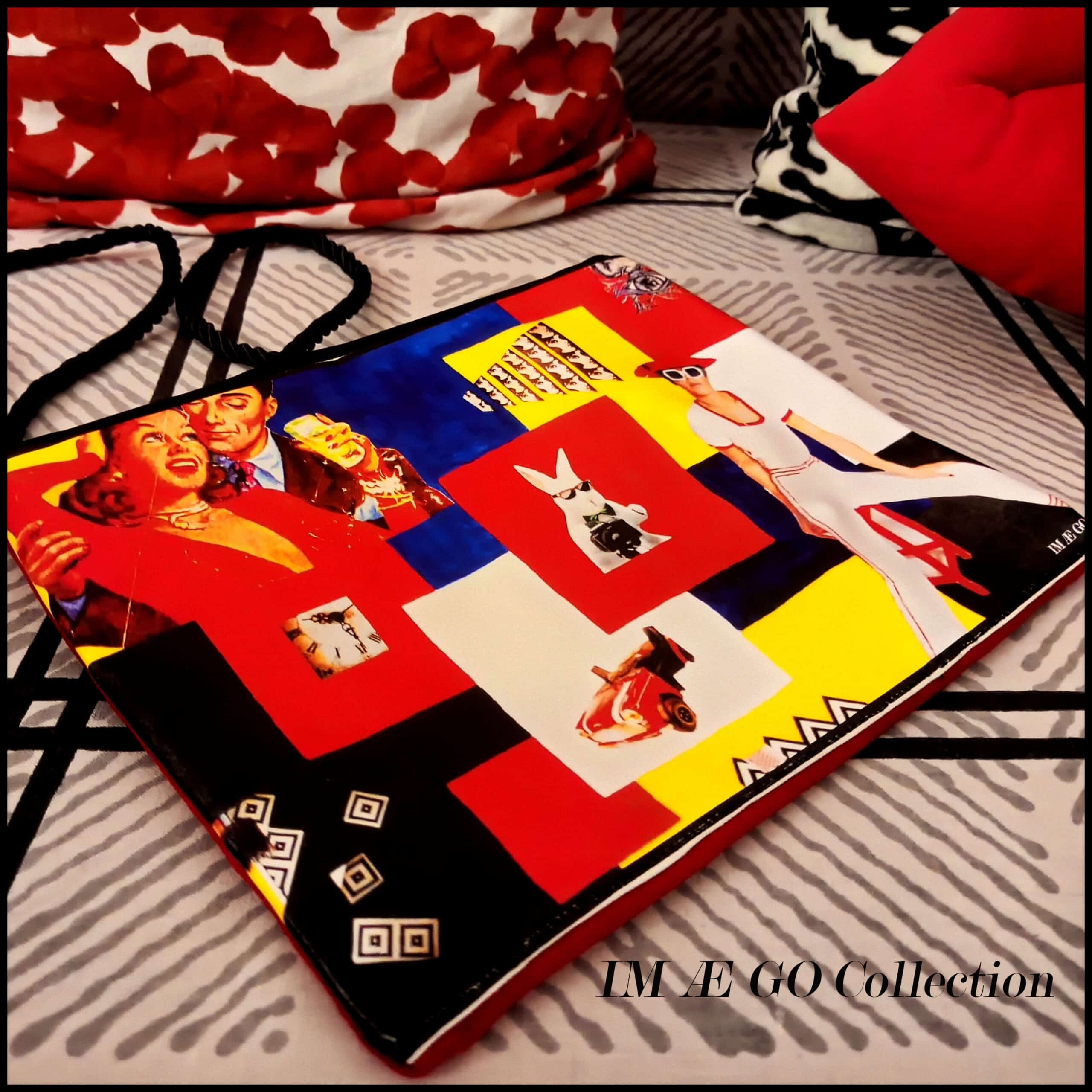 Pochette-sac artistique faite à la main – Collection limitée, œuvre d’art tunisienne "Fantaisie"