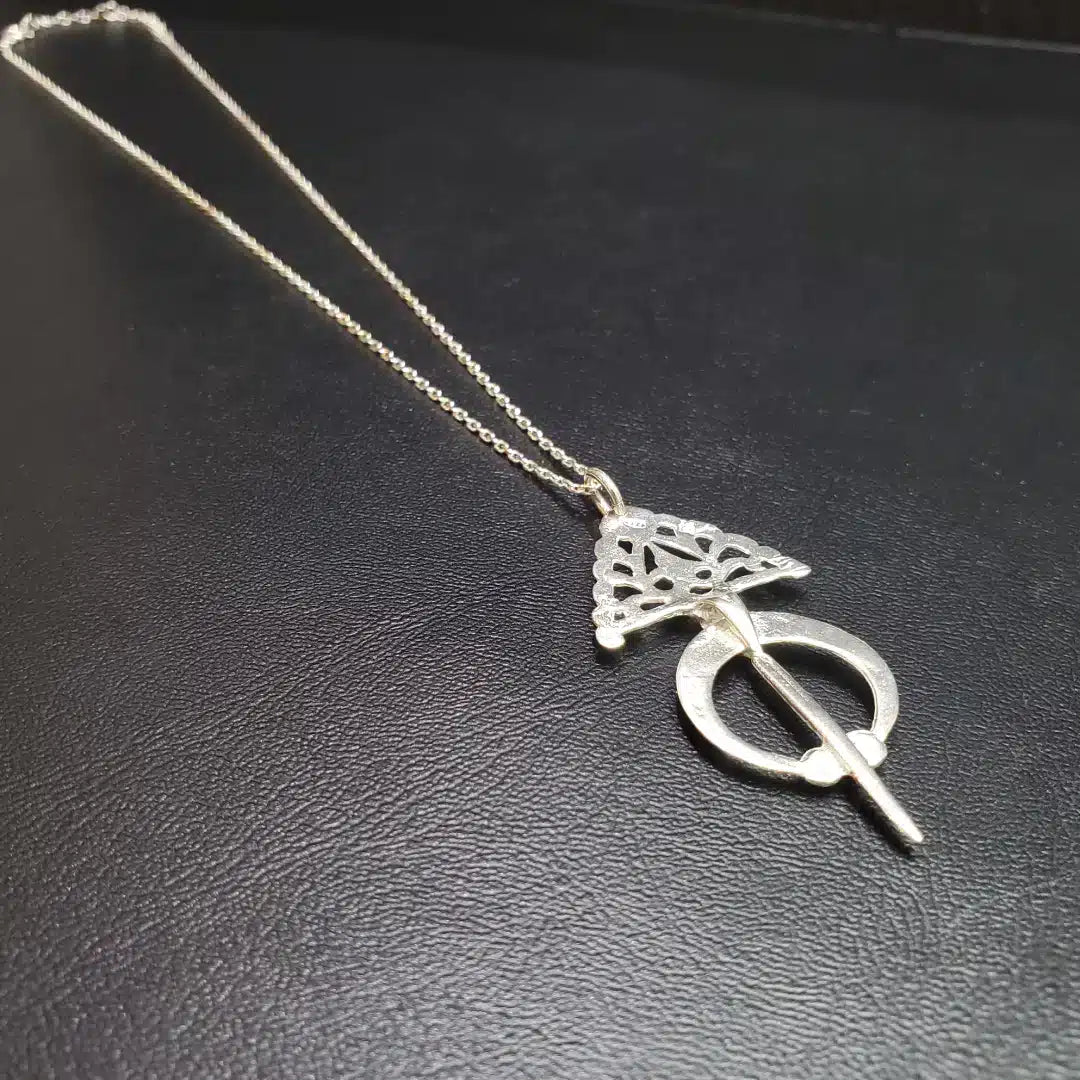 Collier agadez Fibule en argent massif