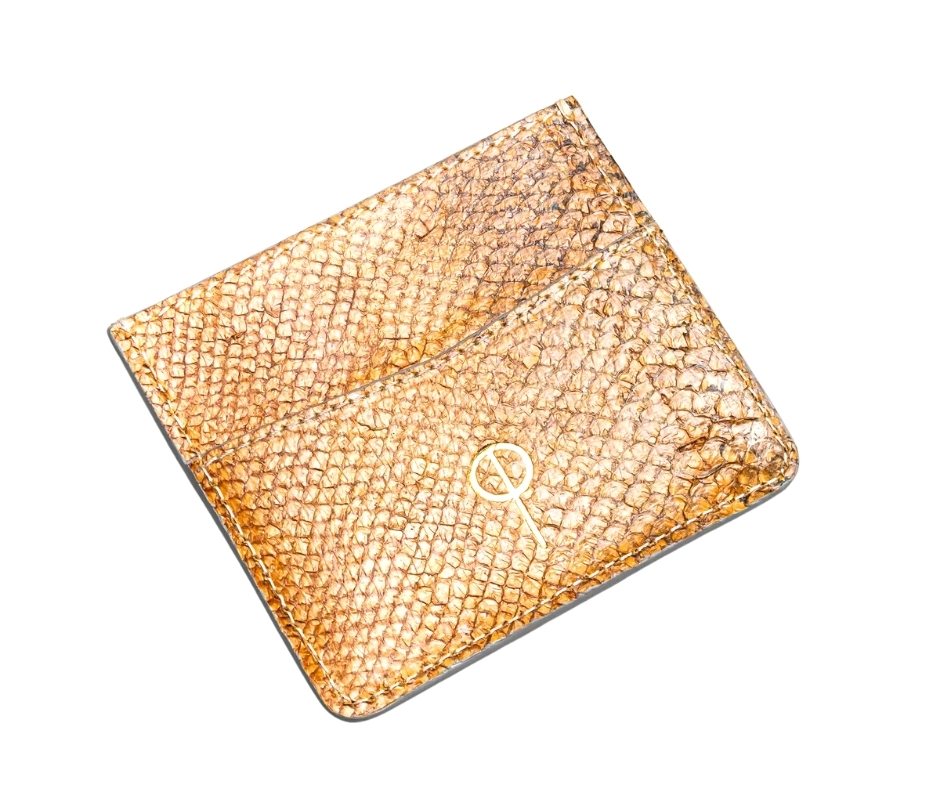 Porte-cartes en cuir de peau de saumon "Flavis Cardholder"