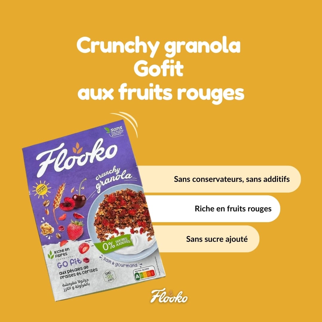 Granola crunchy aux fruits rouges "Gofit "