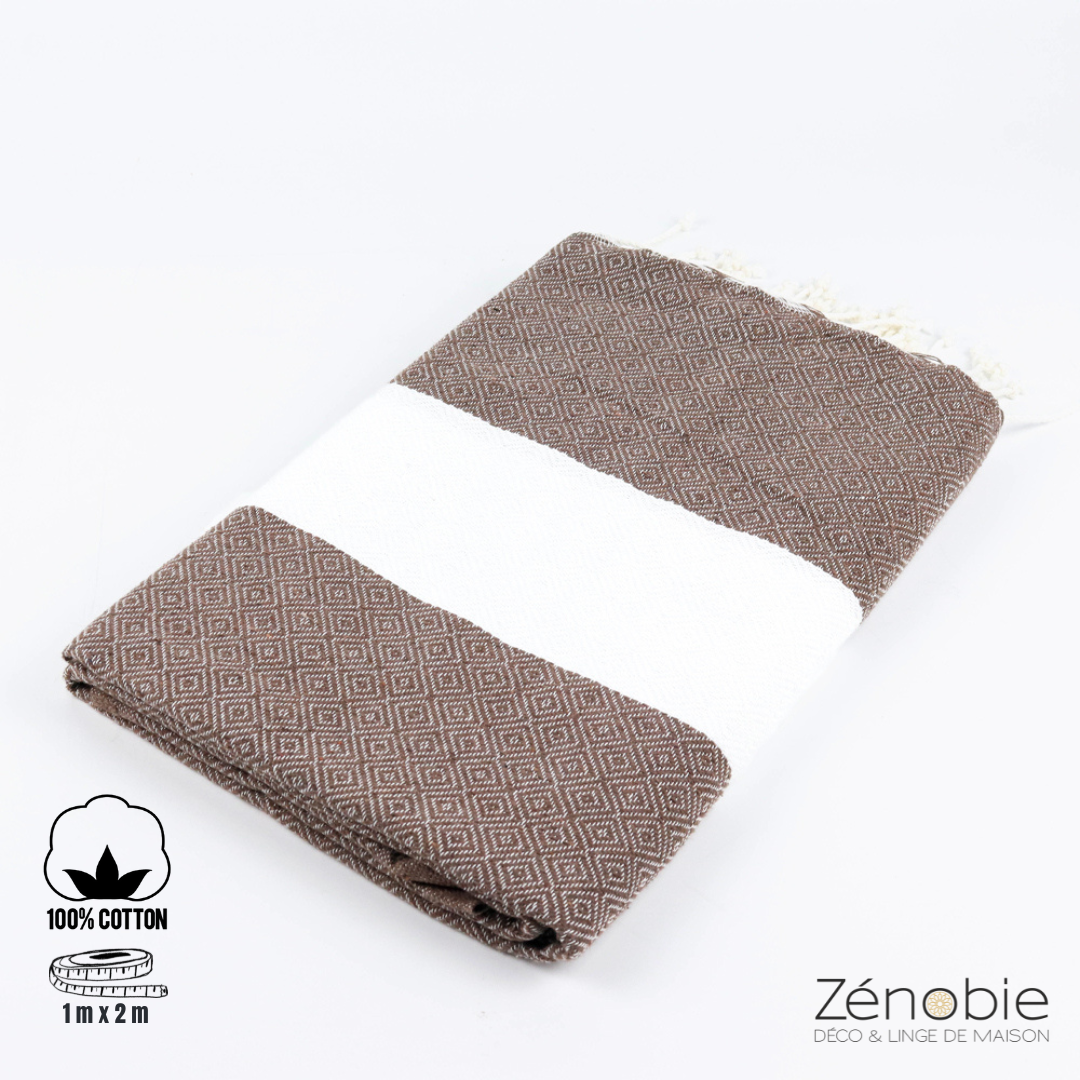 Fouta coton Diamant 100% naturel : Élégance et confort assurés