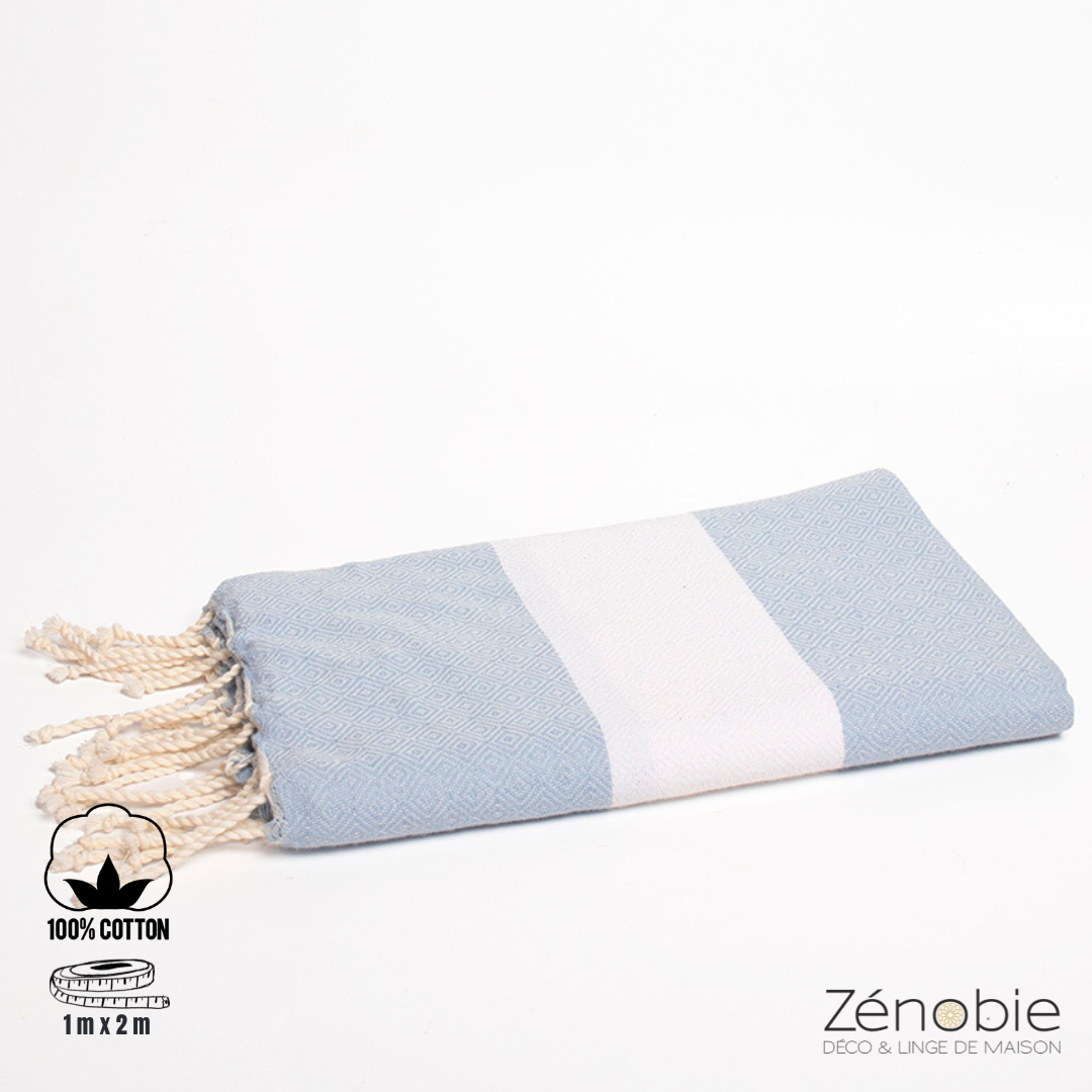 Fouta coton Diamant 100% naturel : Élégance et confort assurés