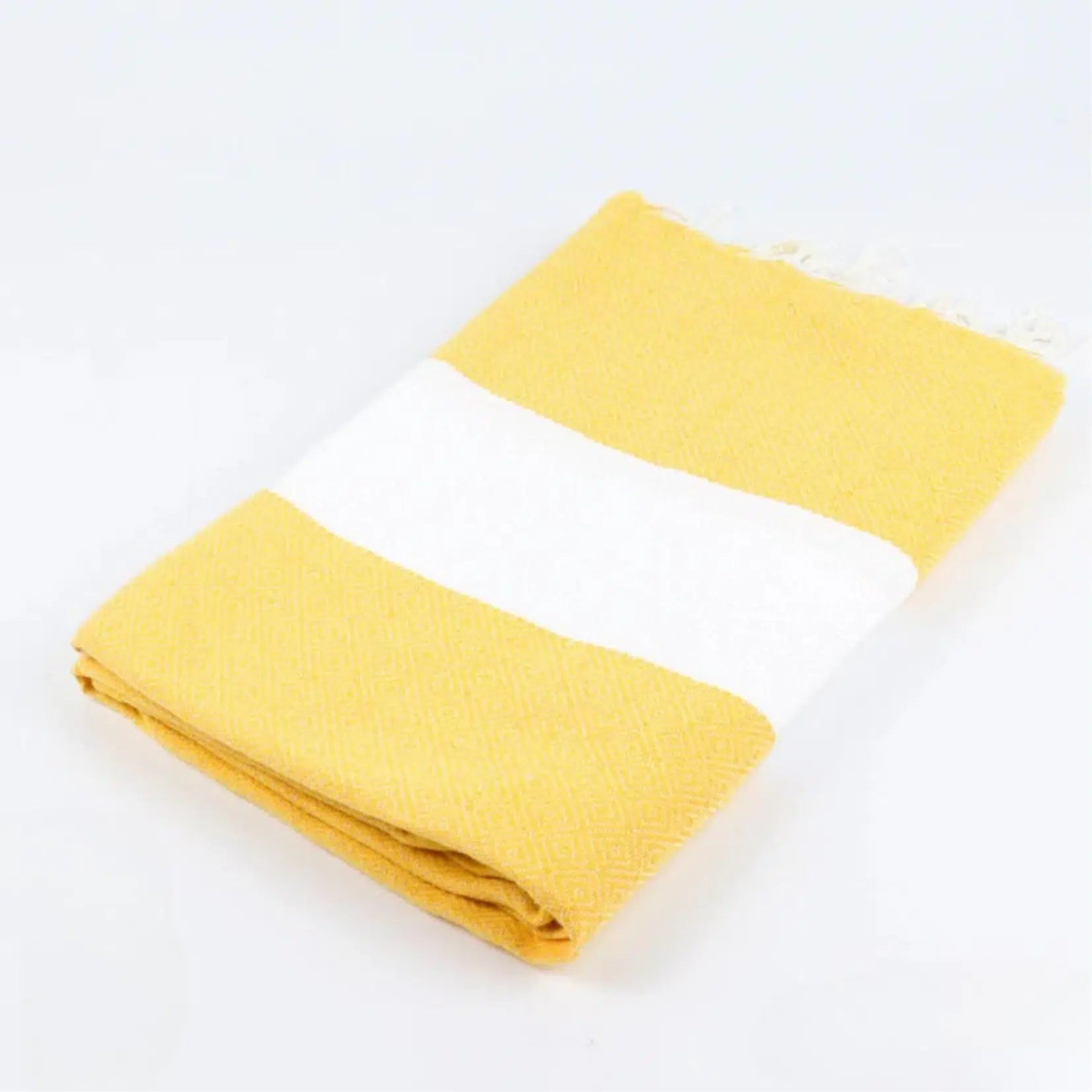 Fouta coton Diamant jaune