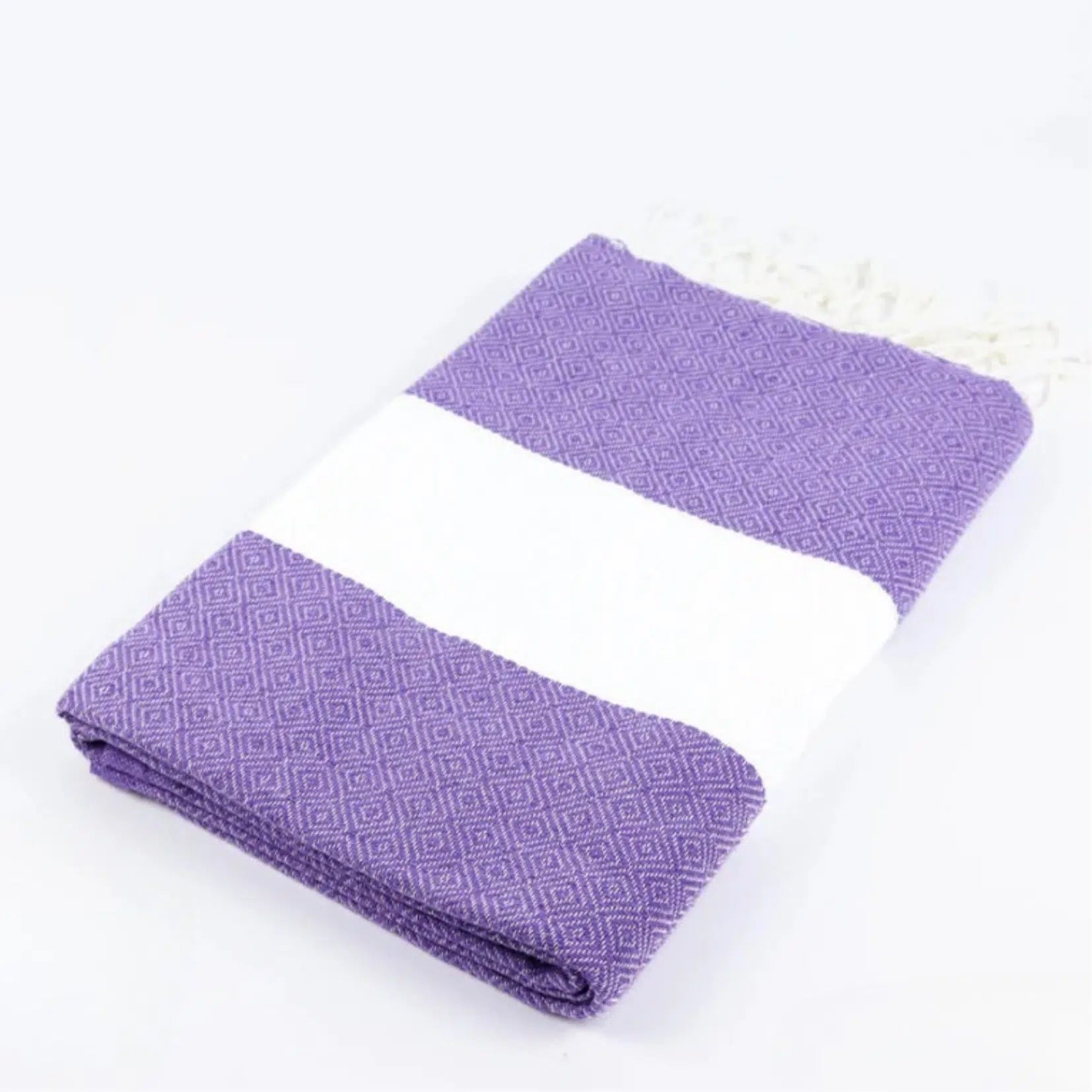 Fouta coton Diamant mauve