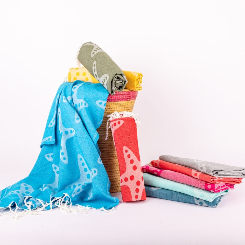 Fouta originale avec imprimé étoile